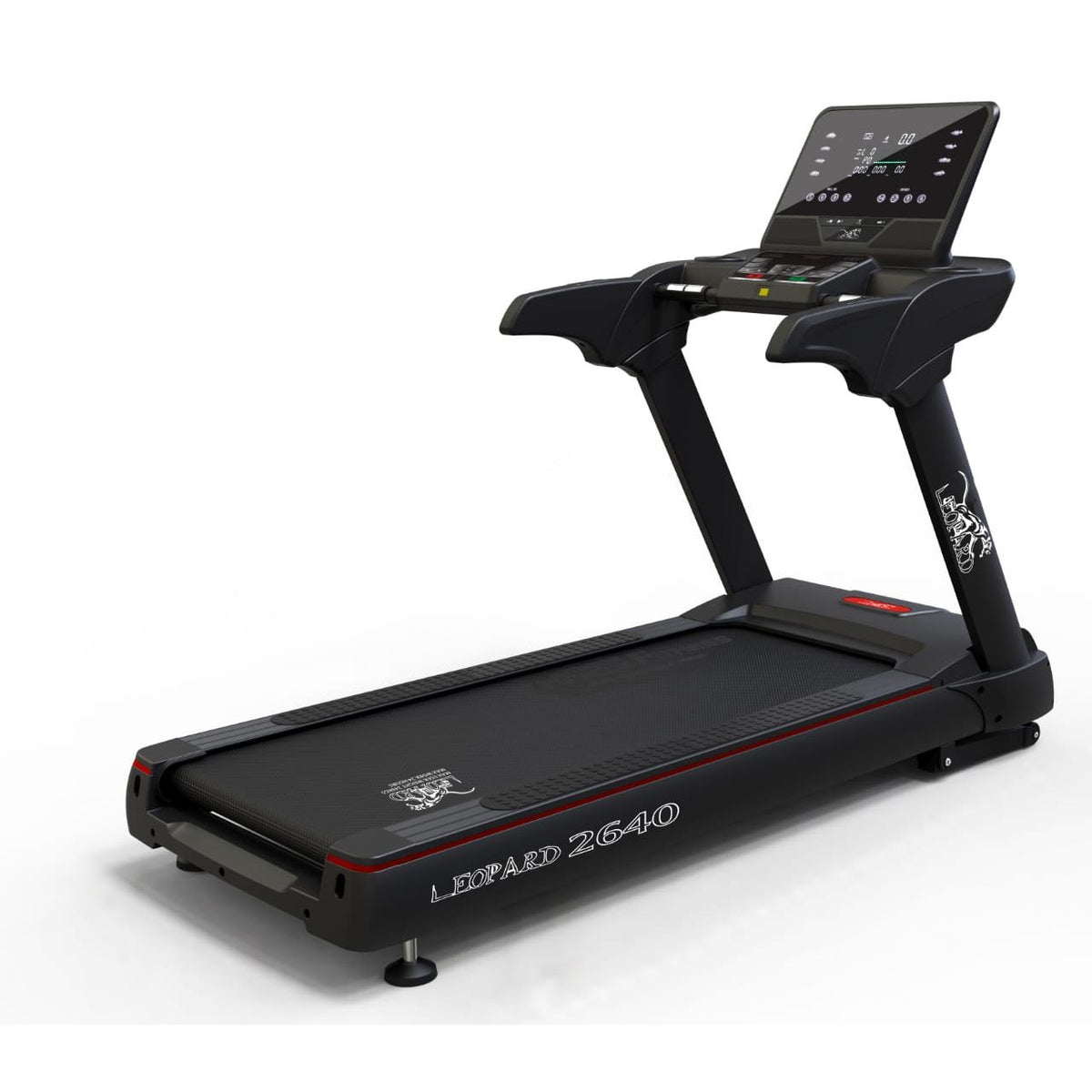 Leopard 2640 AC treadmill with wide running deck, one of the top treadmill brands available in Egypt