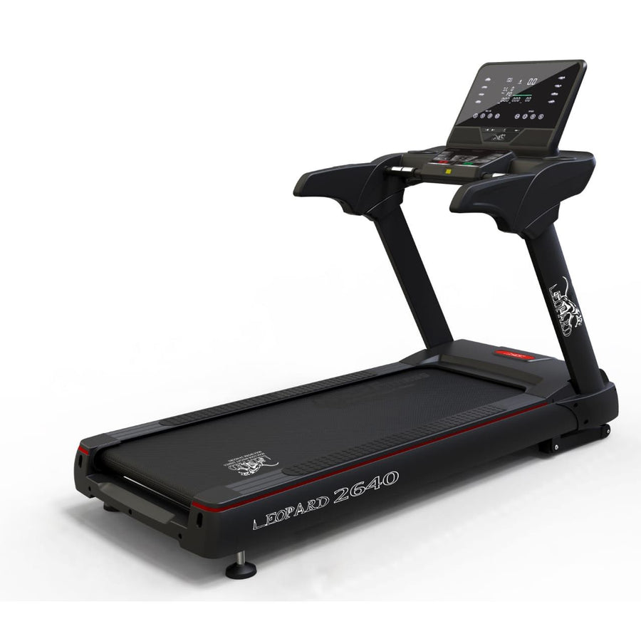 Leopard 2640 AC treadmill with wide running deck, one of the top treadmill brands available in Egypt