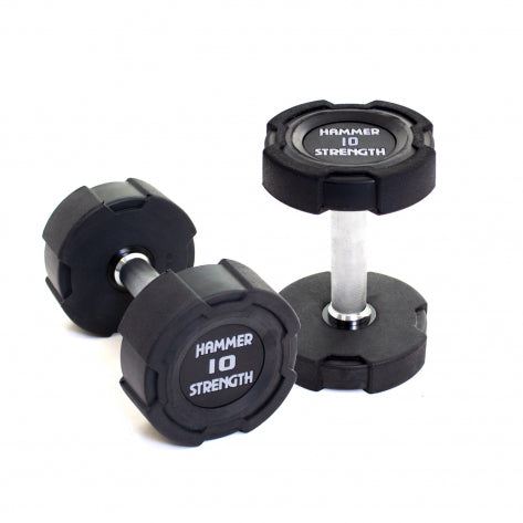 Hammer Strength CPU round rubber dumbbells full set 2.5 to 40 kg for gyms