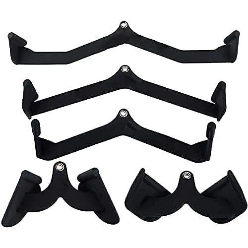 Multi grip handle attachments set of 5 for cable pulldown and rowing exercises