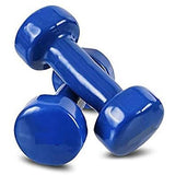 Vinyl coated dumbbells 1 to 5 kg pair for home fitness and aerobic workouts