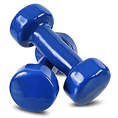 Vinyl coated dumbbells 1 to 5 kg pair for home fitness and aerobic workouts