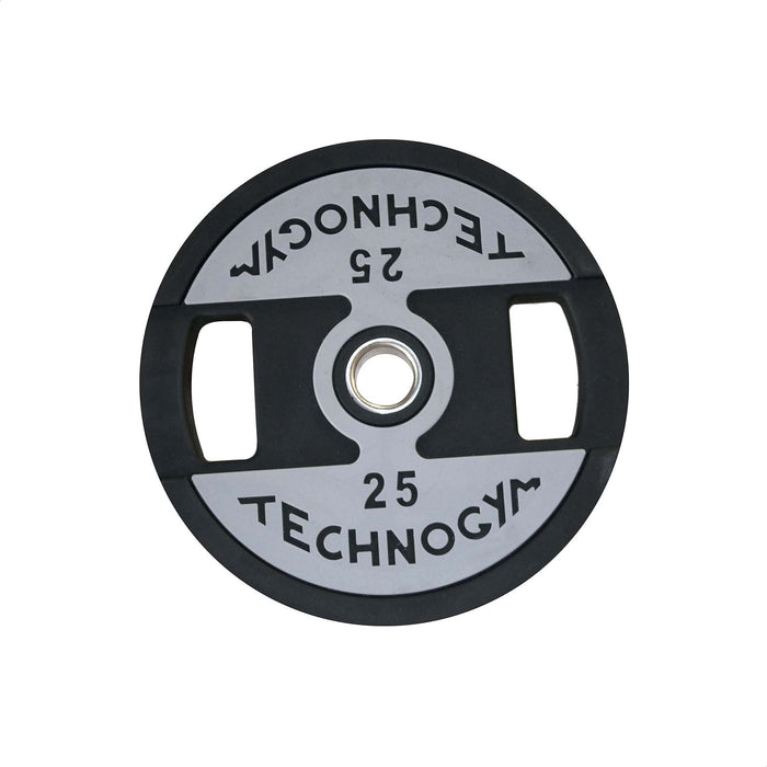 Technogym Olympic weight plates 2.5 to 25 kg for commercial barbell training