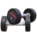 Life Fitness round rubber dumbbells 17.5 and 20 kg pair for strength training