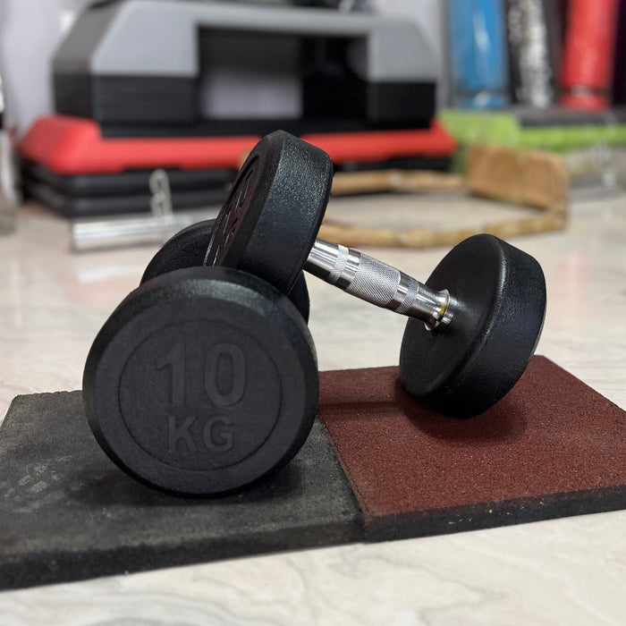 Black Round Dumbbells per kg