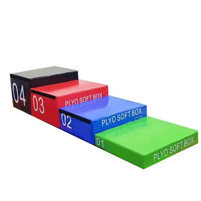Plyometric soft box stackable padded surface for safe plyo box jumps