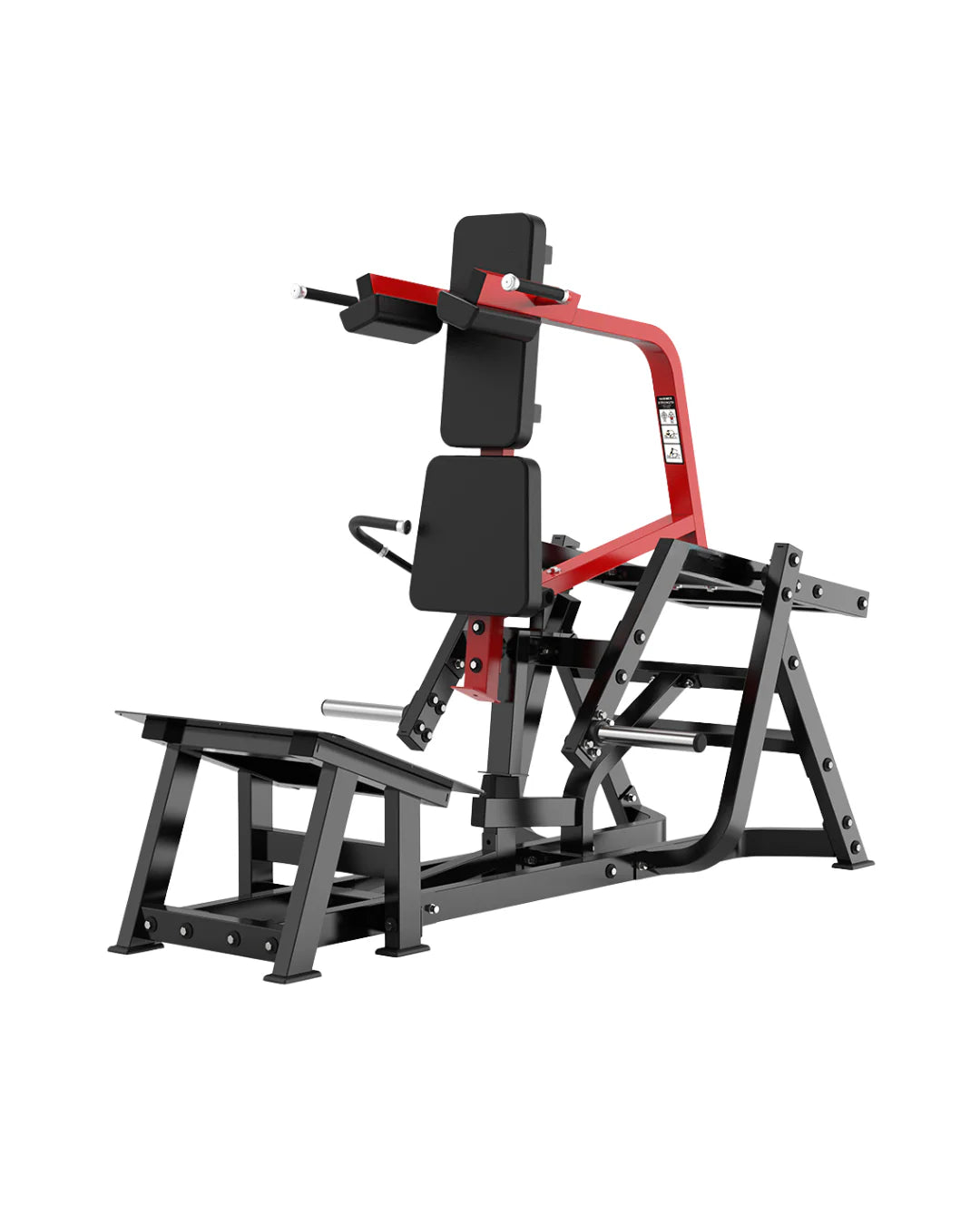 Hammer Strength V squat plate loaded leg machine for quads and glutes training