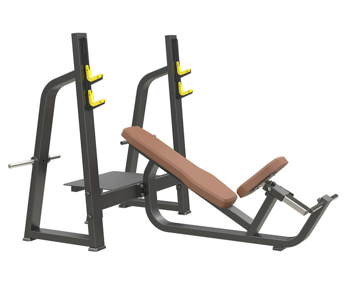 Precor Olympic incline bench commercial grade for upper chest barbell press training
