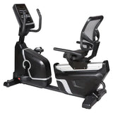 Commercial recumbent magnetic bike with backrest for low impact cardio gym training