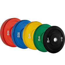 Olympic weight plates 50mm bore set 5 to 25 kg for barbell strength training